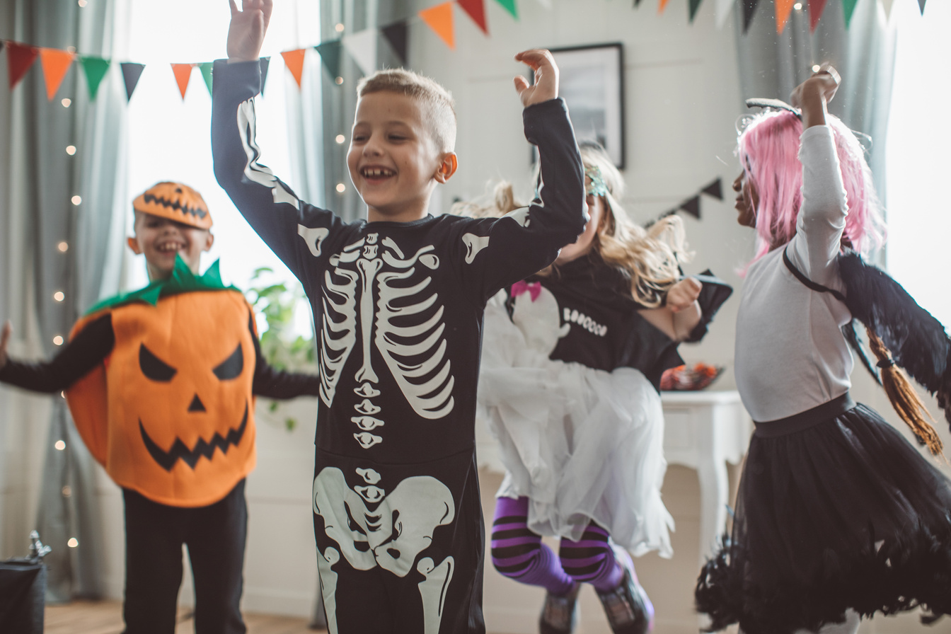 Kids on Halloween party